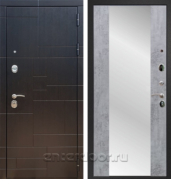 Входная дверь Армада Аккорд зеркало СБ-16 (Венге / Бетон темный) - фото 63651