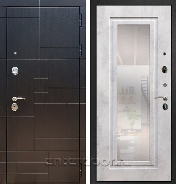 Входная дверь Армада Аккорд зеркало ФЛЗ-120 (Венге / Бетон светлый) - фото 63710
