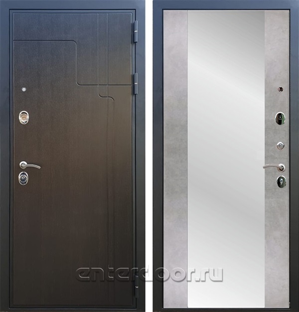 Входная дверь Армада Сидней с зеркалом СБ-16 (Венге / Бетон светлый) - фото 64015
