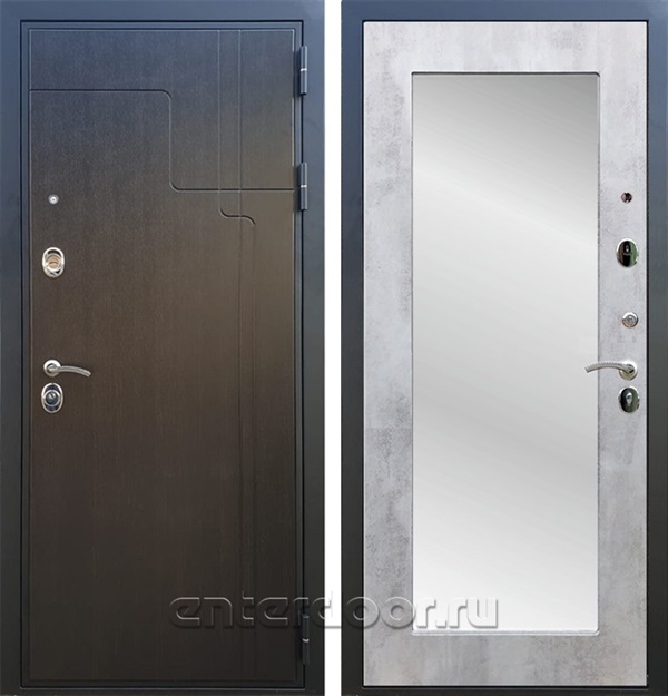 Входная дверь Армада Сидней с зеркалом Пастораль (Венге / Бетон светлый) - фото 64059