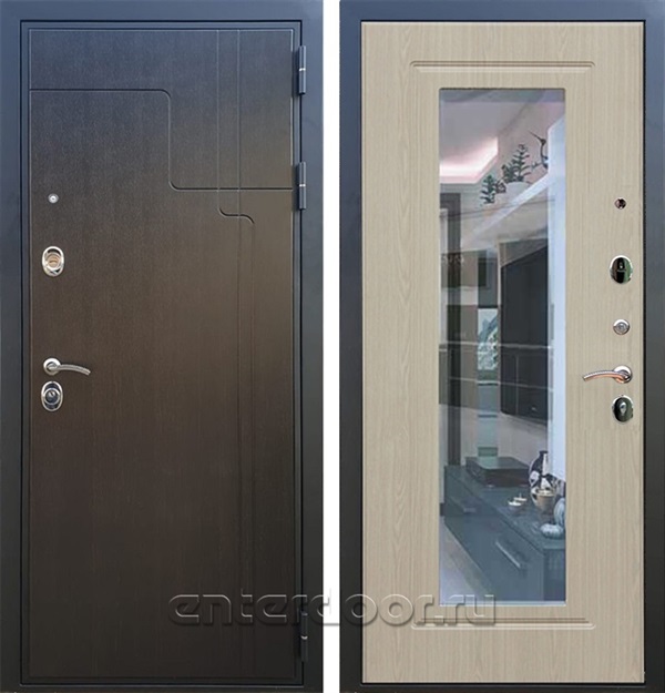Входная дверь Армада Сидней с зеркалом (Венге / Дуб беленый) - фото 64126