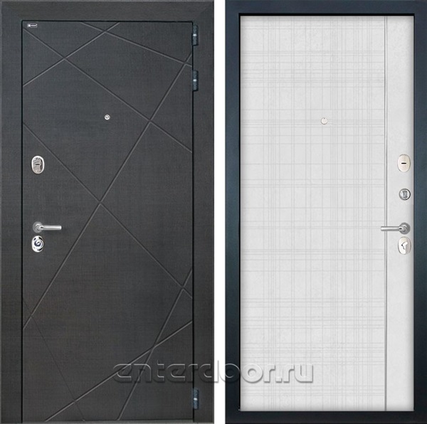Входная металлическая дверь Интекрон Сенатор Лучи В-07 (Венге распил кофе / Лофт белый)