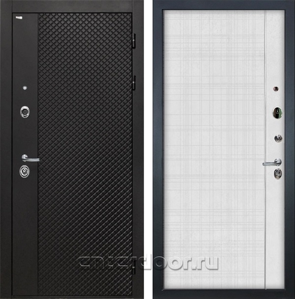 Входная металлическая дверь Интекрон Олимпия Блэк 4К В-07 (Лофт чёрный / Лофт белый)