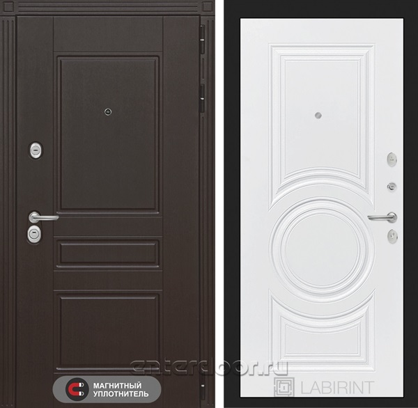 Входная металлическая дверь Лабиринт Мегаполис 23 (Венге / Белый софт)