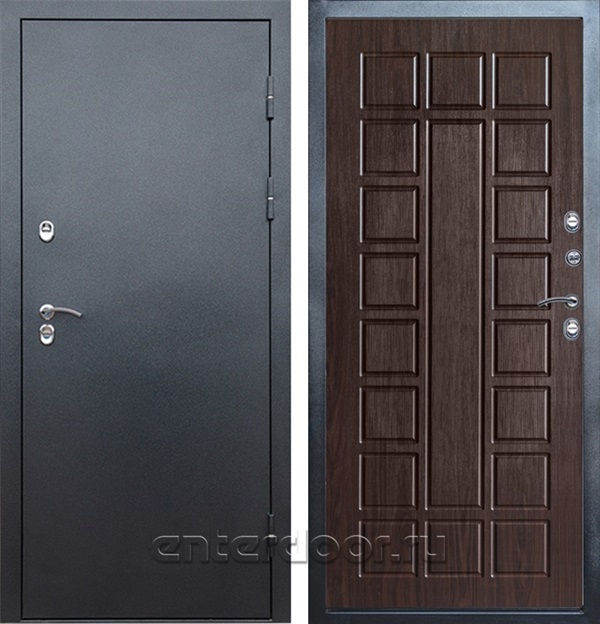 Входная дверь с терморазрывом Снегирь 3К Престиж (Серебро / Венге)