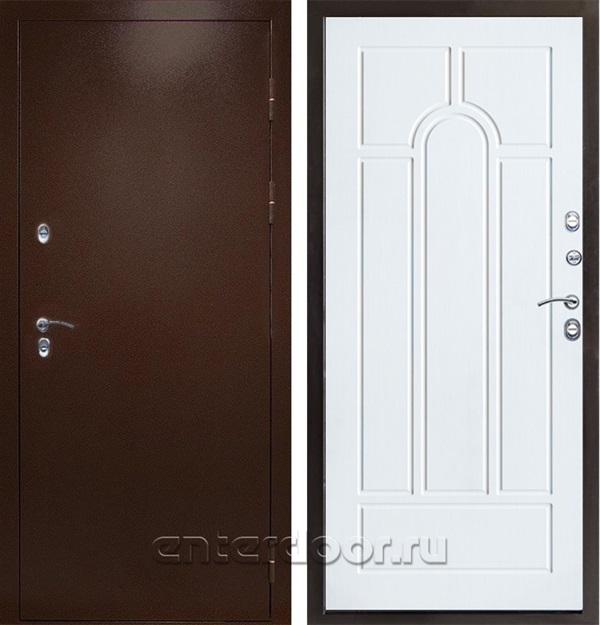 Входная дверь с терморазрывом Снегирь 3К Арка (Антик медь / Лиственница)