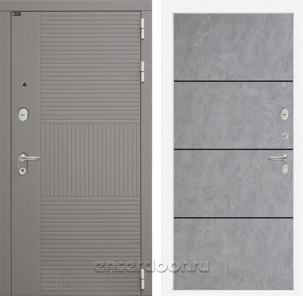 Входная металлическая дверь Лабиринт Formo 25 (Шато Латте / Бетон светлый)
