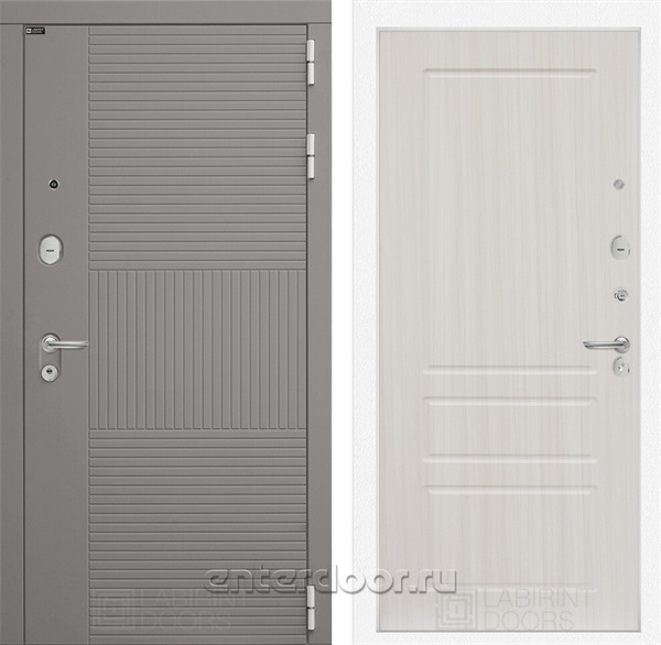 Входная металлическая дверь Лабиринт Formo 03 (Шато Латте / Сандал белый)