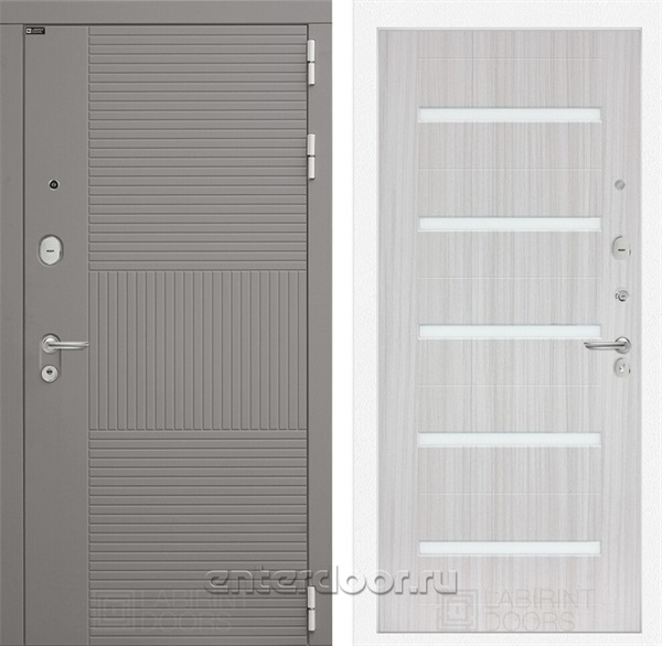 Входная металлическая дверь Лабиринт Formo 01 (Шато Латте / Сандал белый)