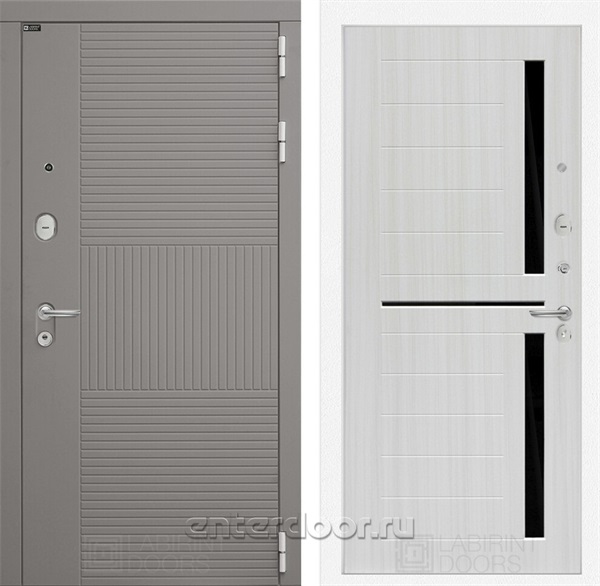 Входная металлическая дверь Лабиринт Formo 02 (Шато Латте / Сандал белый)