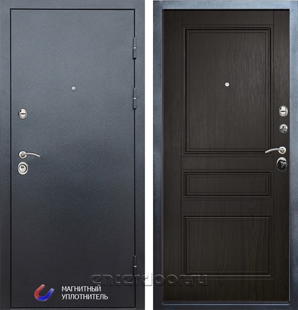 Входная металлическая дверь Престиж 3к Классика (Антик Серебро / Венге)