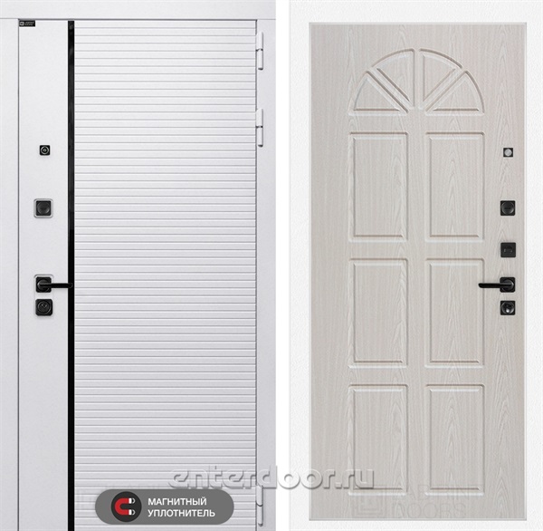 Входная металлическая дверь Лабиринт Royal 15 (Белый камень / Алмон 25)