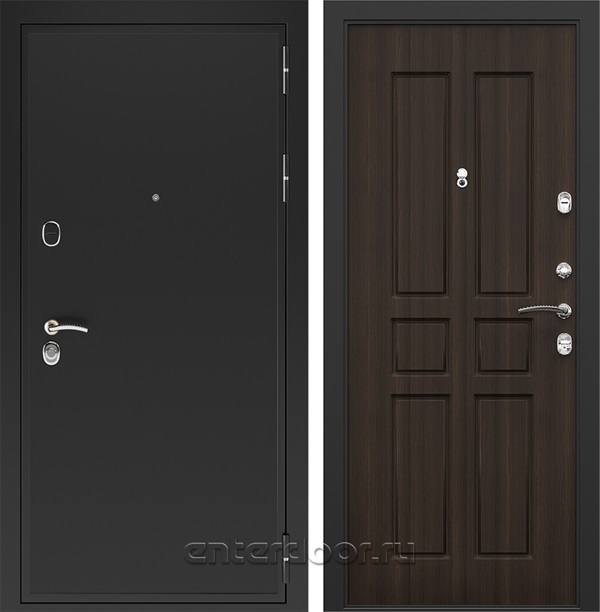 Входная металлическая дверь Персона Евро-2 панель №31 (Чёрный муар / Венге темный)