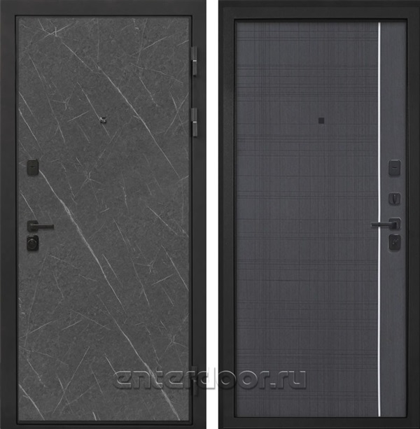 Входная металлическая дверь Интекрон Профит Black В-07 (Гранит Лава / Венге)