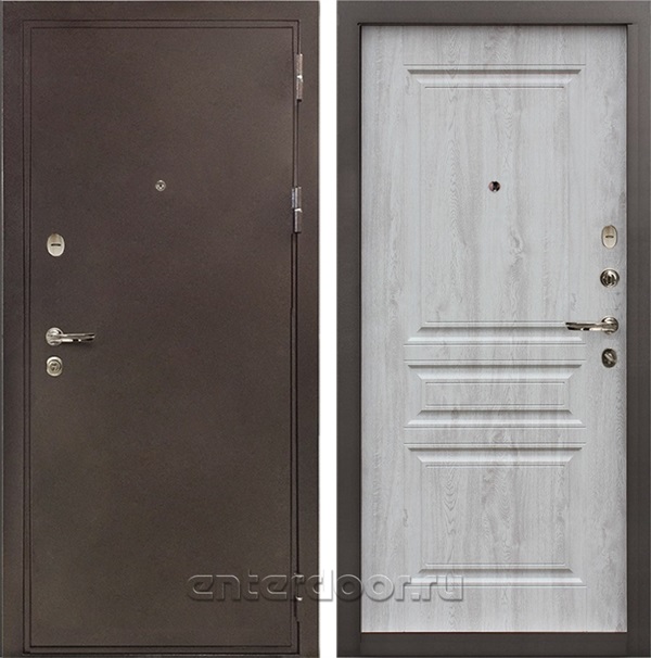 Входная металлическая дверь Лекс 5А Цезарь №110 (Медный антик / Сосна белая 50977-94)