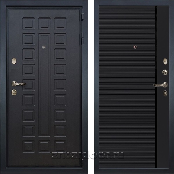 Входная металлическая дверь Лекс Гладиатор 3к №115 (Венге / Черный кварц)