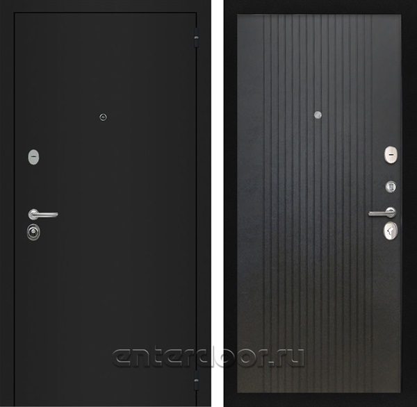 Входная металлическая дверь Интекрон Гектор (Черный шелк / Лофт черный)
