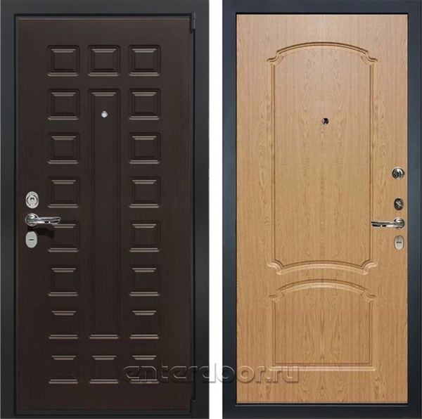 Входная металлическая дверь Лекс 4А Неаполь №16 (Венге / Дуб натуральный)