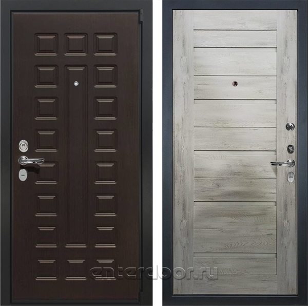Входная металлическая дверь Лекс 4А Неаполь №111 Клеопатра (Венге / Дуб тревис серый)