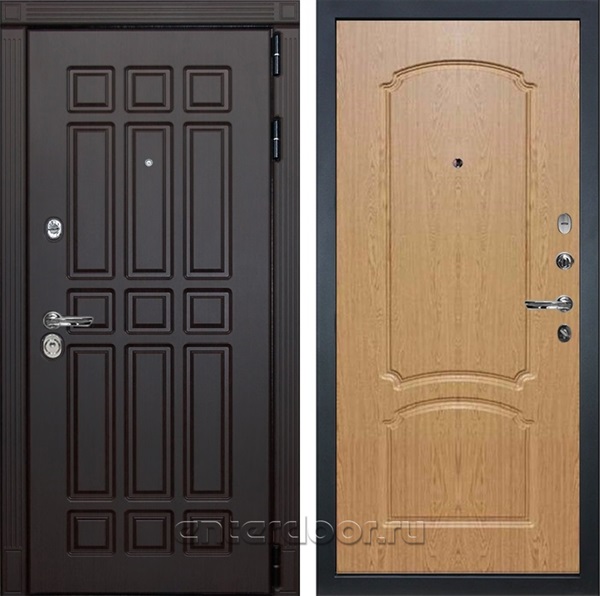 Входная металлическая дверь Лекс 8 Сенатор №16 (Венге / Дуб натуральный)