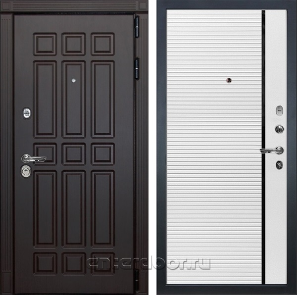 Входная металлическая дверь Лекс 8 Сенатор №114 (Венге / Белая шагрень)