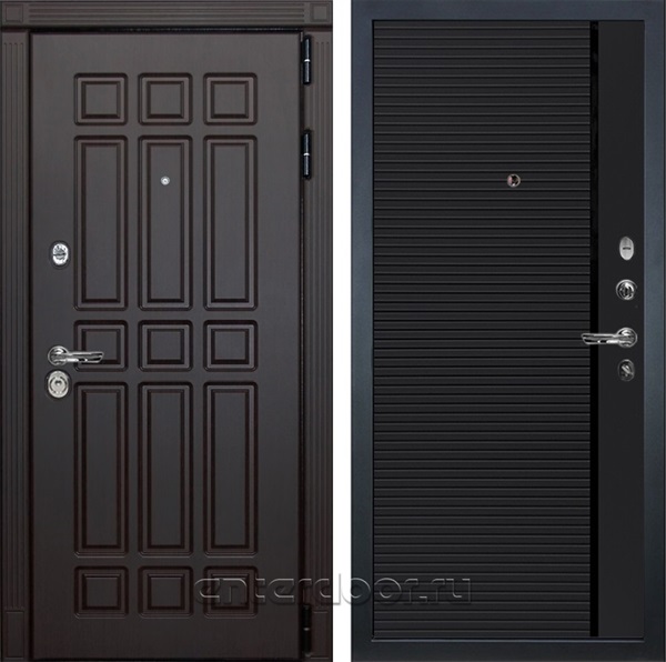 Входная металлическая дверь Лекс 8 Сенатор №115 (Венге / Черный кварц)