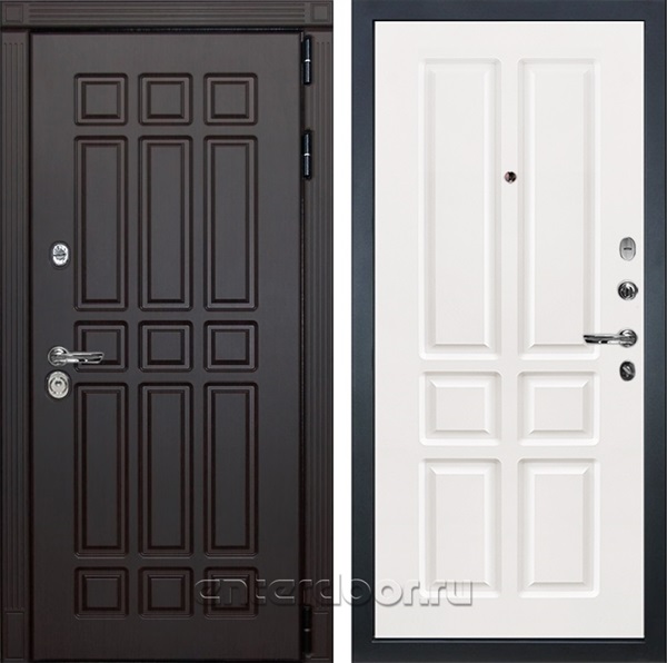 Входная металлическая дверь Лекс 8 Сенатор №87 (Венге / Софт белый снег)