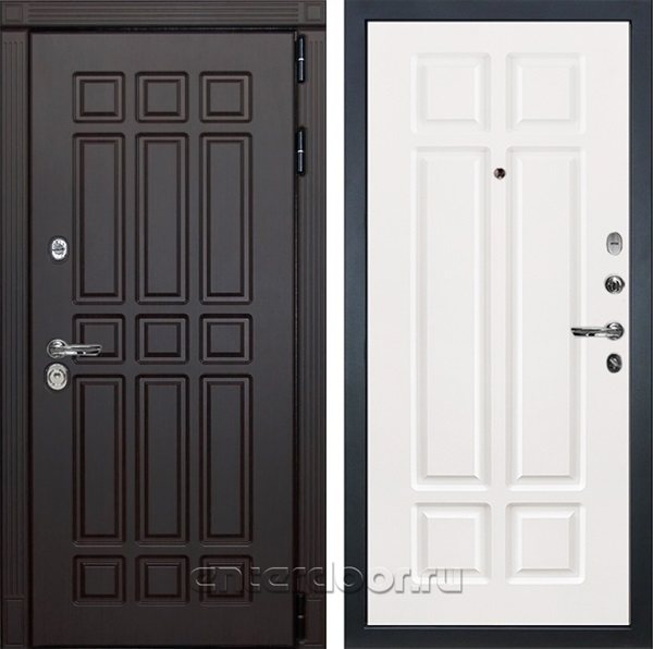 Входная металлическая дверь Лекс 8 Сенатор №89 (Венге / Софт белый снег)