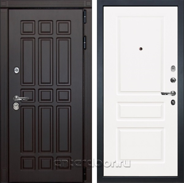 Входная металлическая дверь Лекс 8 Сенатор №94 (Венге / Софт белый снег)