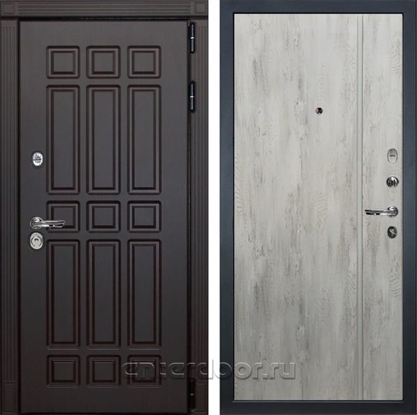 Входная металлическая дверь Лекс 8 Сенатор №73 Лучия-1 (Венге / Дуб тревис серый)