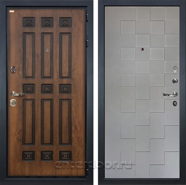 Входная металлическая дверь Лекс Гладиатор 3К №72 (Винорит Голден патина / Графит софт)
