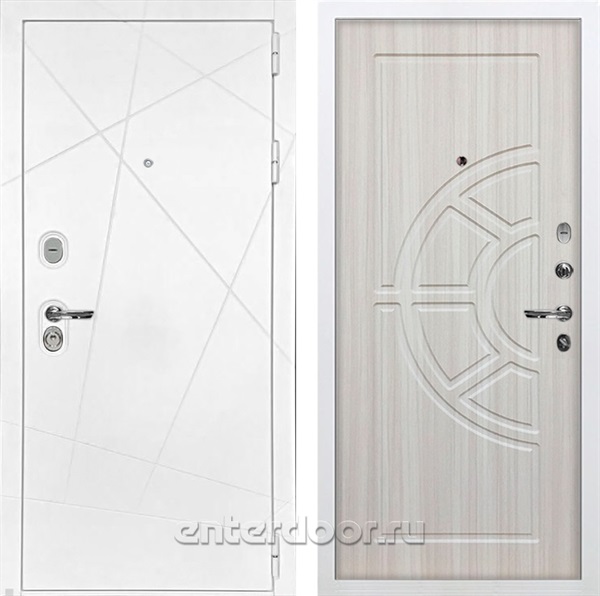 Входная дверь Соната №44 (Белая шагрень / Сандал белый) - фото 76370