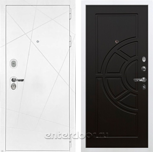 Входная дверь Соната №43 (Белая шагрень / Венге) - фото 76430