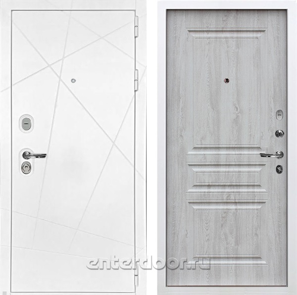 Входная дверь Соната №110 (Белая шагрень / Сосна белая 50977-94) - фото 76436