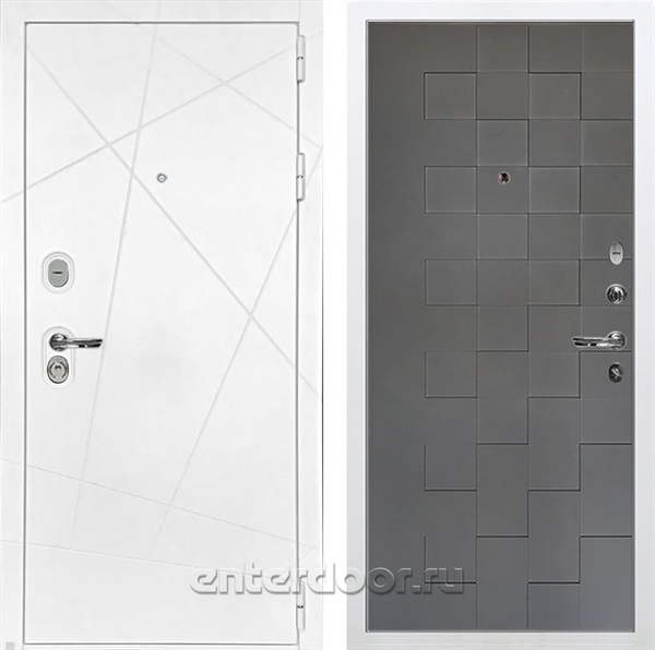 Входная дверь Соната №72 (Белая шагрень / Графит софт) - фото 76470
