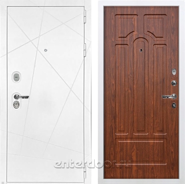 Входная дверь Соната №26 (Белая шагрень / Берёза мореная) - фото 76474