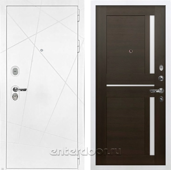 Входная дверь Соната №50 Баджио (Белая шагрень / Венге) - фото 76636