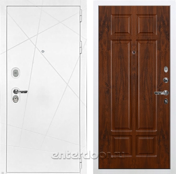 Входная дверь Соната №90 (Белая шагрень / Винорит дуб тёмный) - фото 76699