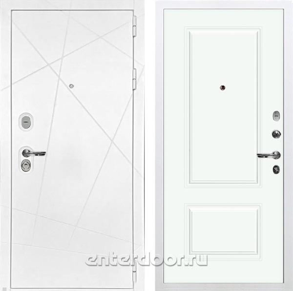 Входная дверь Соната №55.1 Вероника-1 (Белая шагрень / Белый софт) - фото 76711