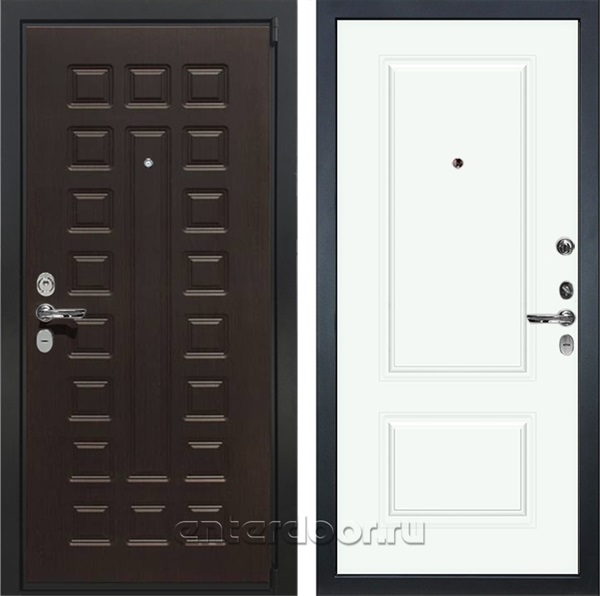 Входная металлическая дверь Лекс 4А Неаполь Вероника-1 Эмаль Белая (панель №55)