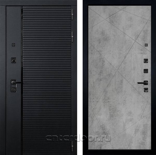 Входная металлическая дверь Лекс Гранд Рояль №104 (Черный кварц / Бетон светлый)