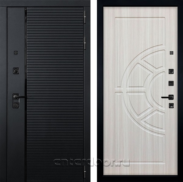 Входная металлическая дверь Лекс Гранд Рояль №44 (Черный кварц / Сандал белый)