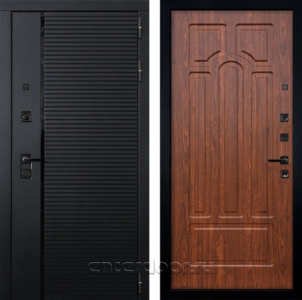 Входная металлическая дверь Лекс Гранд Рояль №26 (Черный кварц / Берёза мореная)