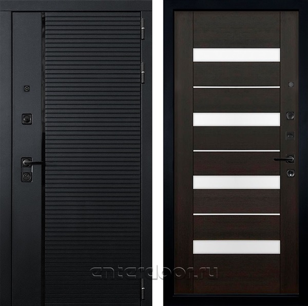 Входная металлическая дверь Лекс Гранд Рояль №51 Сицилио (Черный кварц / Венге)
