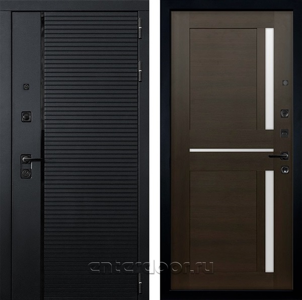 Входная металлическая дверь Лекс Гранд Рояль №50 Баджио (Черный кварц / Венге)