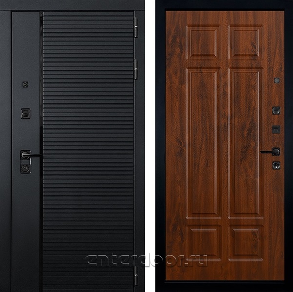 Входная металлическая дверь Лекс Гранд Рояль №90 (Черный кварц / Винорит дуб тёмный)
