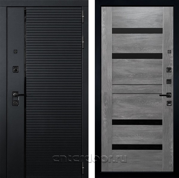 Входная металлическая дверь Лекс Гранд Рояль №65 Неро (Черный кварц / Графит Шале)