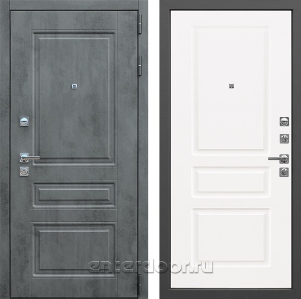 Входная дверь Соната №94 (Бетон темный / Софт белый снег) - фото 77942
