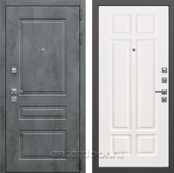 Входная дверь Соната №89 (Бетон темный / Софт белый снег) - фото 77947