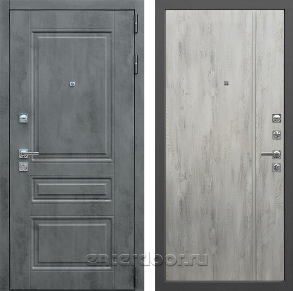 Входная дверь Соната №73 Лучия-1 (Бетон темный / Дуб тревис серый) - фото 78060